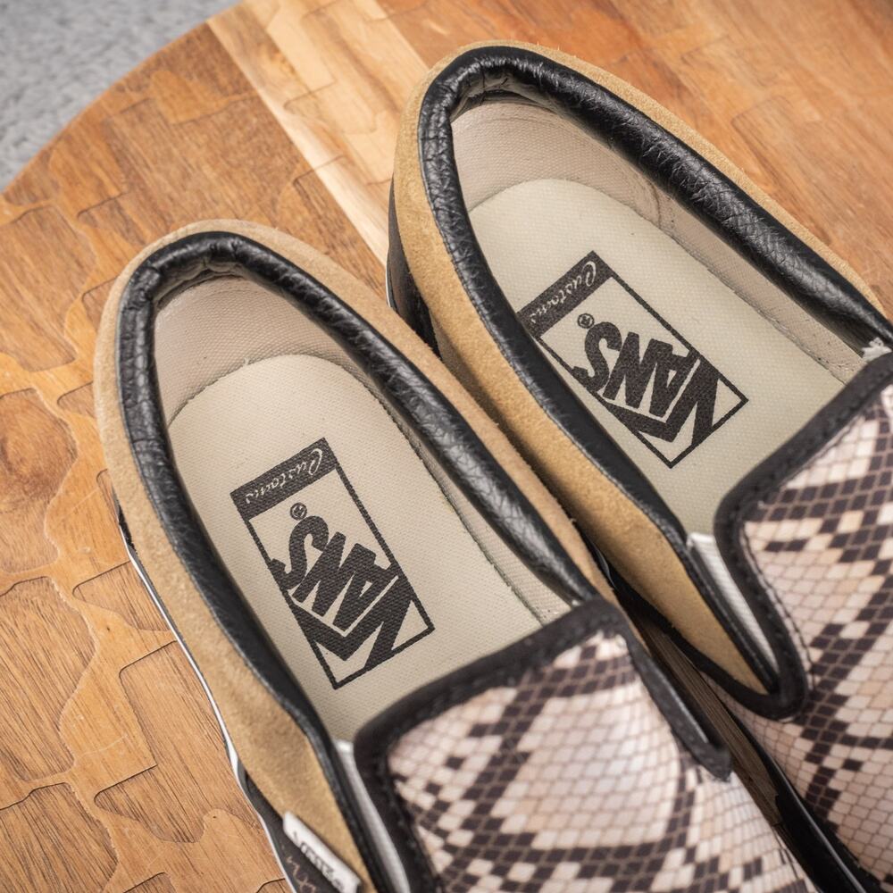 VANS Customs Slip On SHOES SNAKESKIN PYTHON PATTE… - image 6